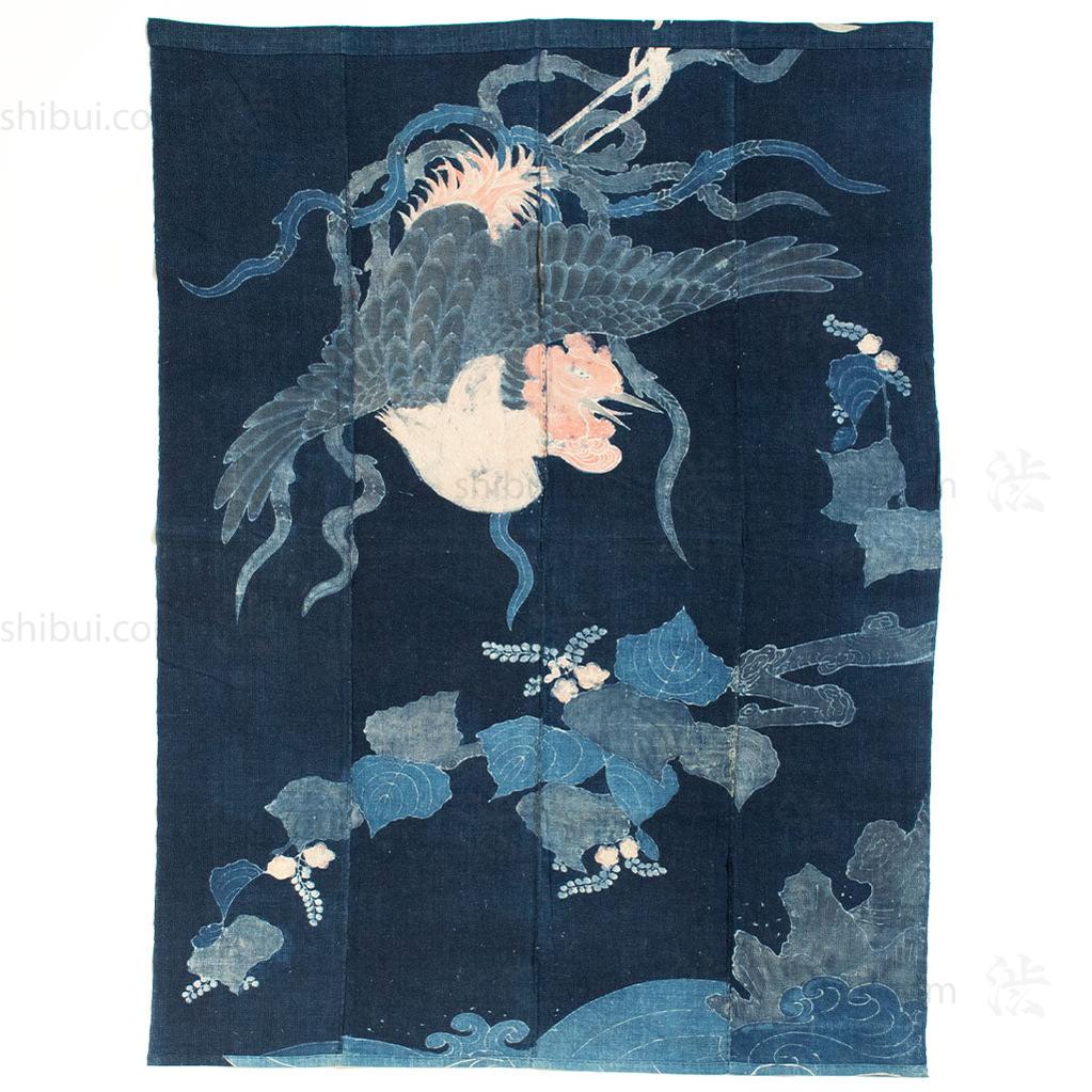 Indigo Tsutsugaki Phoenix Futon ji