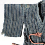 Child's Shima Boro  Japanese Indigo Kimono