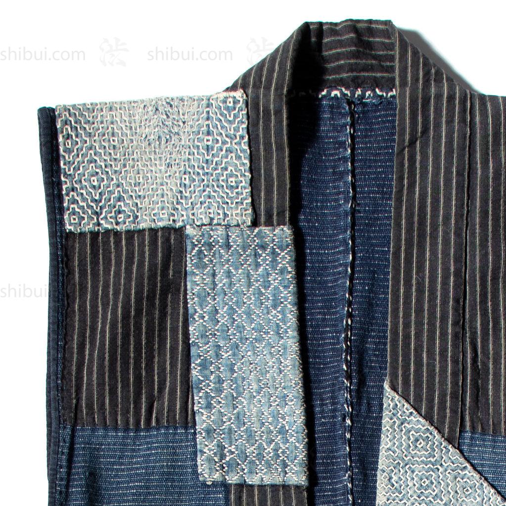Sorihiki Banten -  Boro and Sashiko Reinforced Indigo Dyed Workers Vest