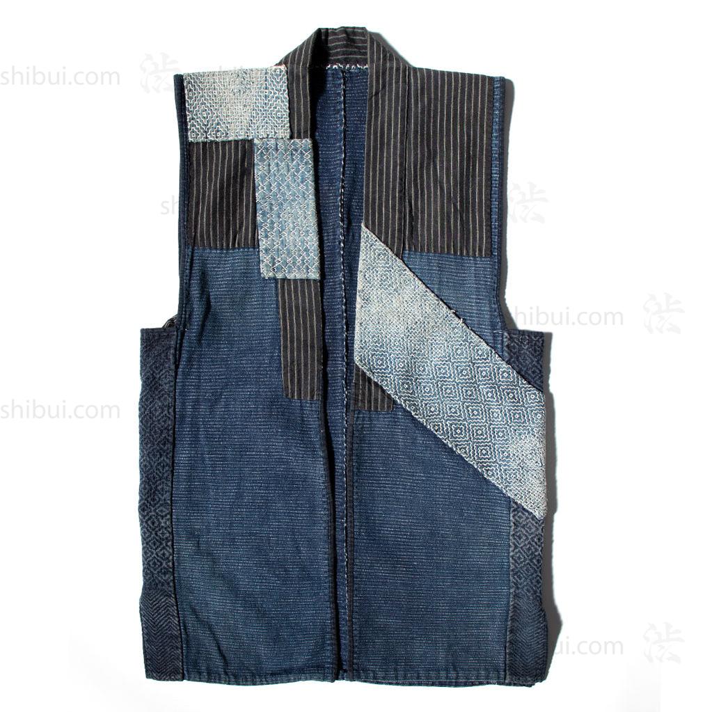 Sorihiki Banten -  Boro and Sashiko Reinforced Indigo Dyed Workers Vest