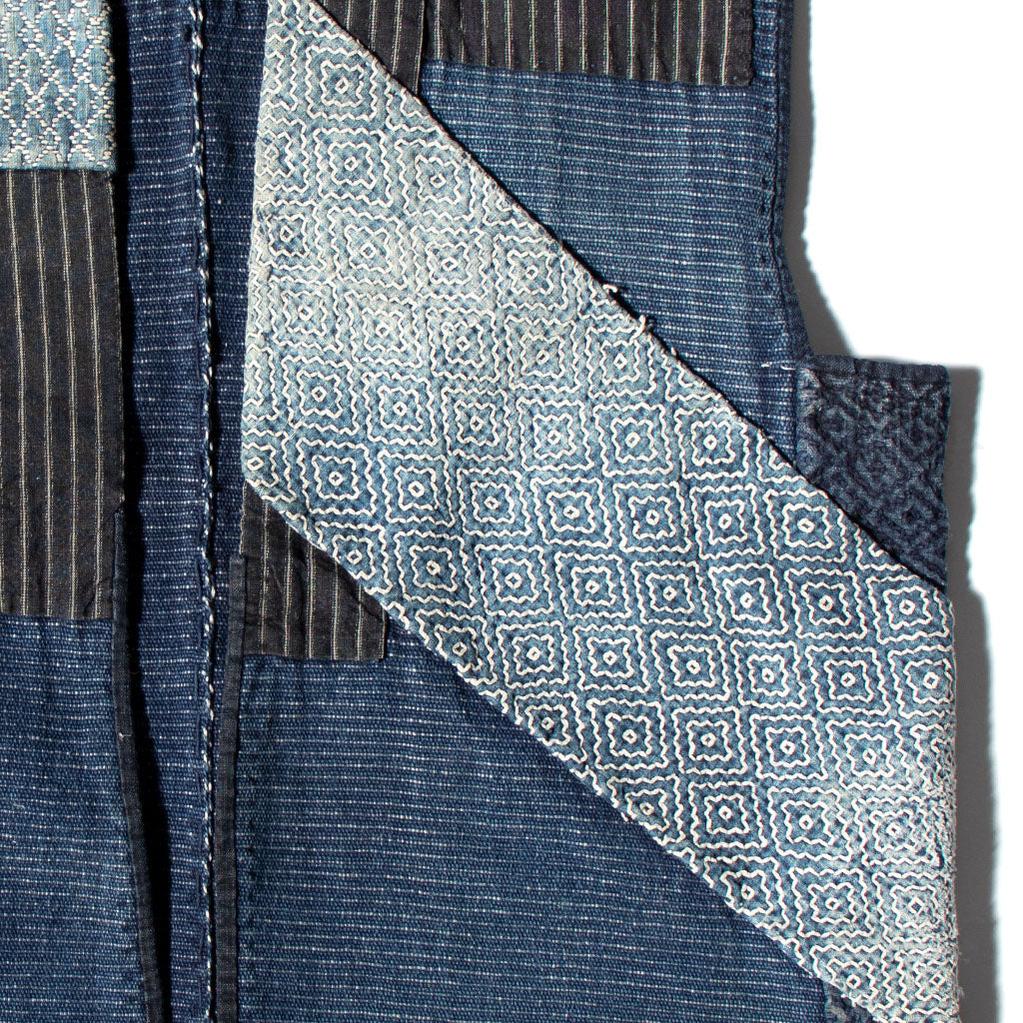 Sorihiki Banten -  Boro and Sashiko Reinforced Indigo Dyed Workers Vest