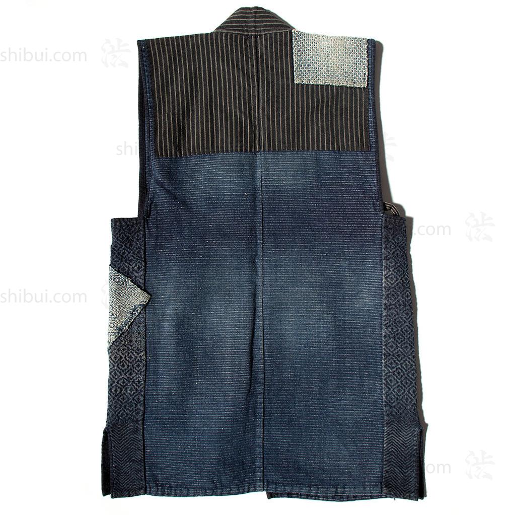 Sorihiki Banten -  Boro and Sashiko Reinforced Indigo Dyed Workers Vest