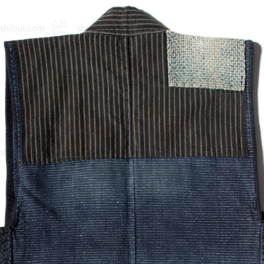 Sorihiki Banten -  Boro and Sashiko Reinforced Indigo Dyed Workers Vest