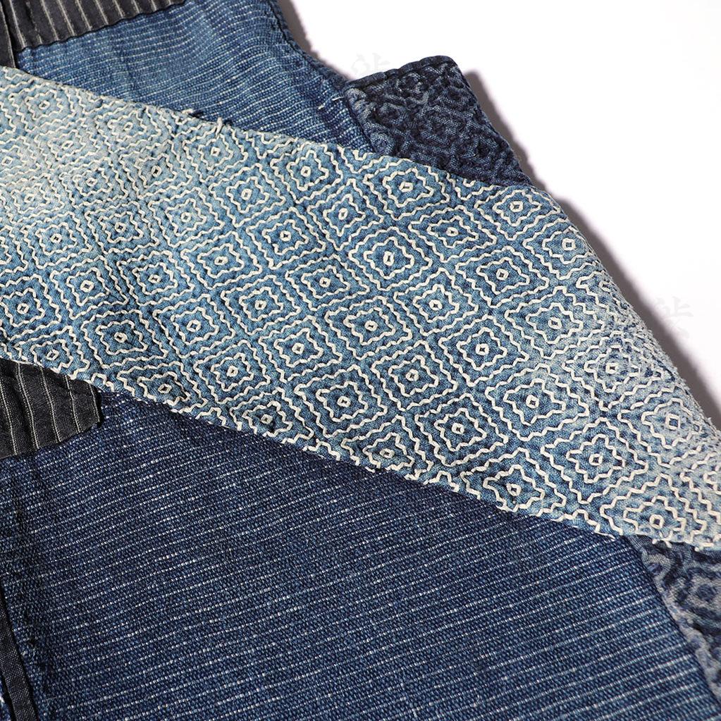 Sorihiki Banten -  Boro and Sashiko Reinforced Indigo Dyed Workers Vest