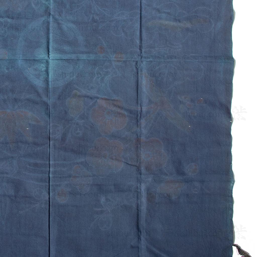 Never Used Tsutsugaki Furoshiki with Lucky Symbols and Mon from Okinawa.