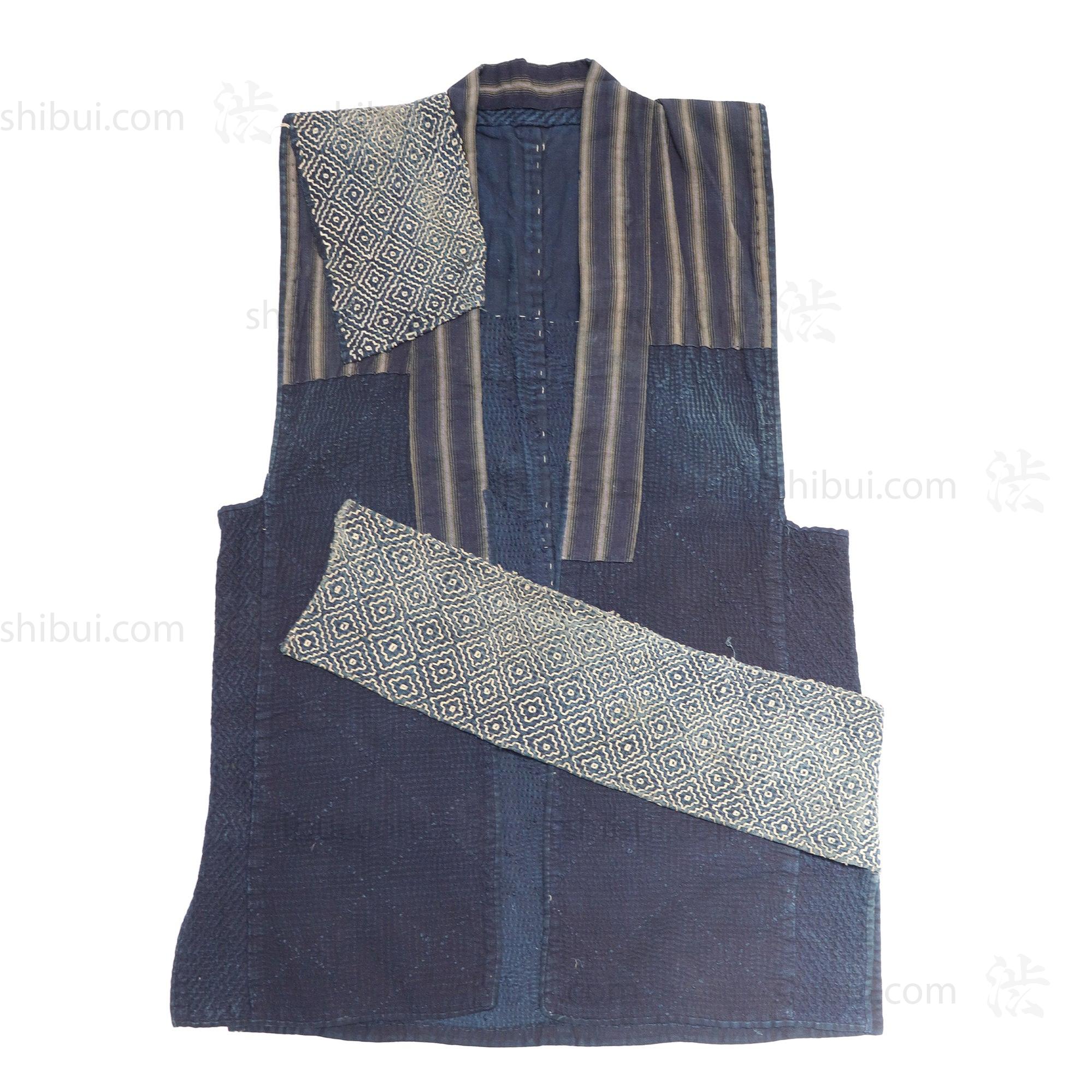 Sorihiki Banten - Boro and Sashiko Reinforced Indigo Dyed Workers Vest