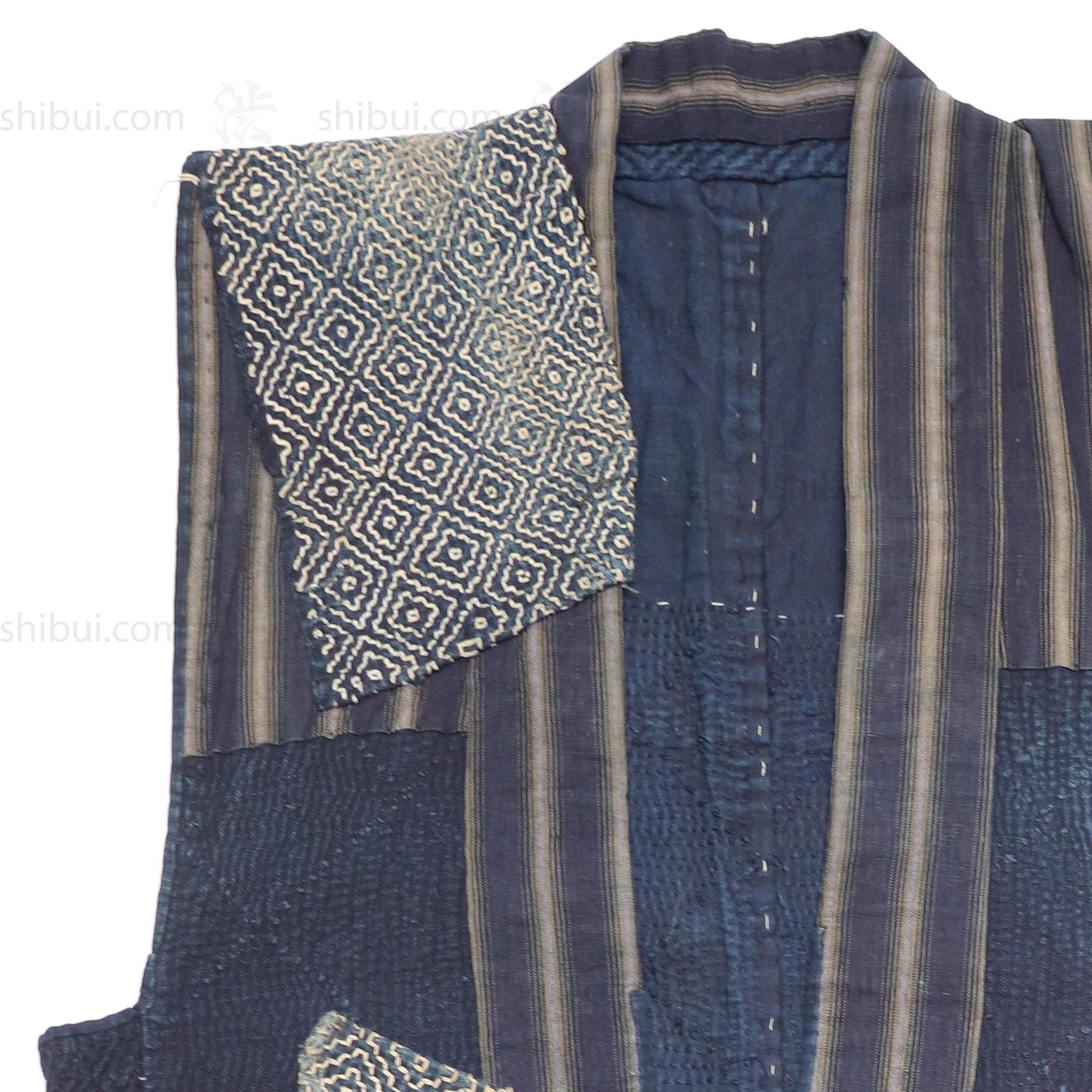 Sorihiki Banten - Boro and Sashiko Reinforced Indigo Dyed Workers Vest