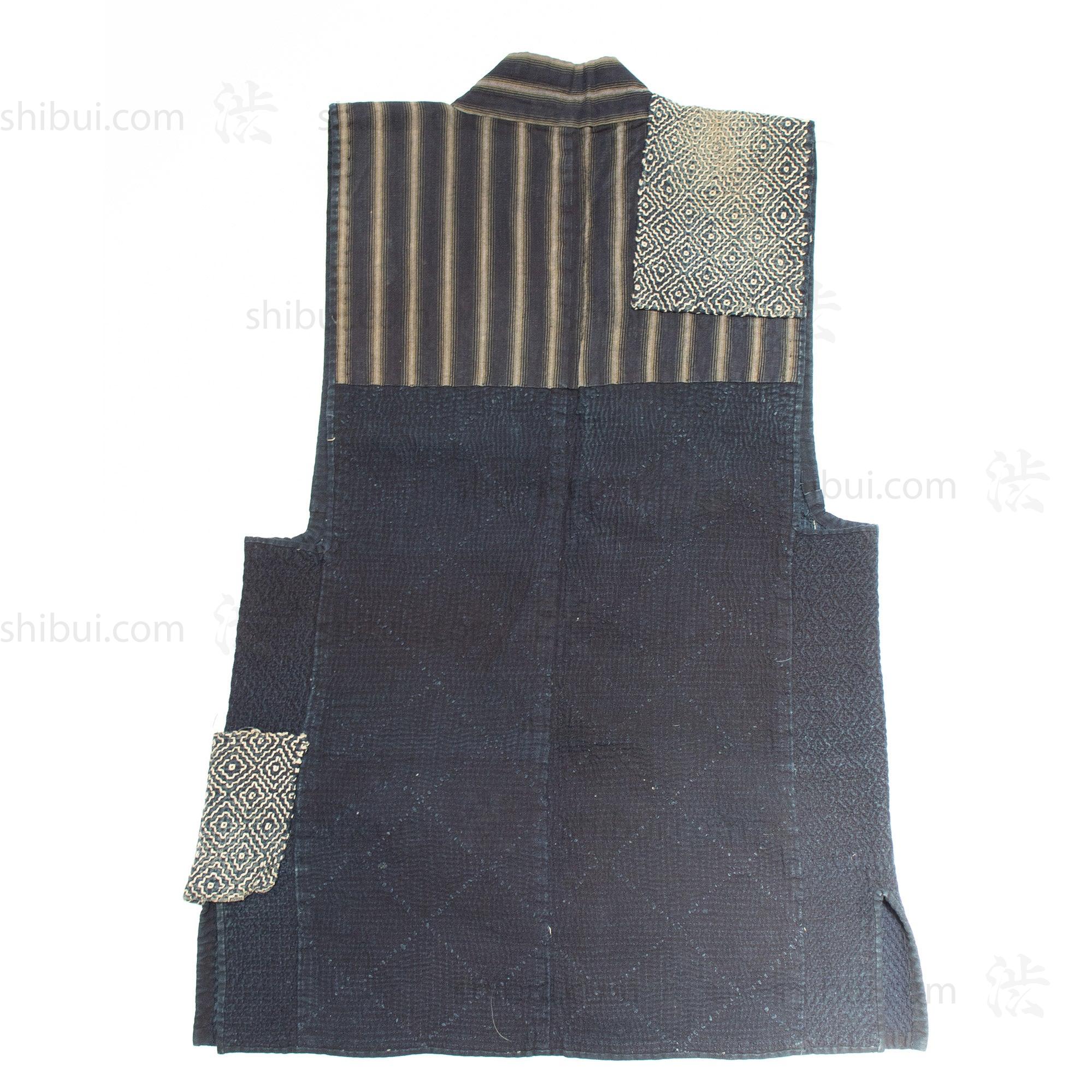 Sorihiki Banten - Boro and Sashiko Reinforced Indigo Dyed Workers Vest