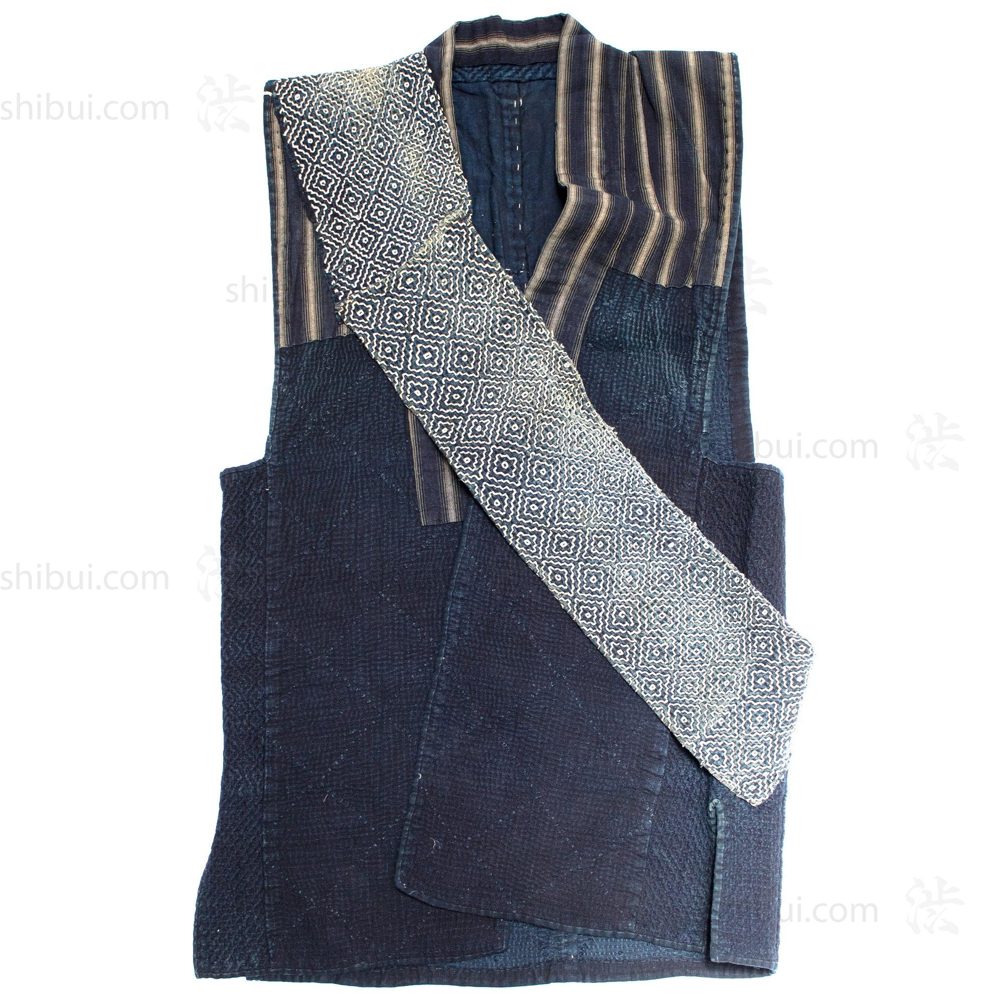 Sorihiki Banten - Boro and Sashiko Reinforced Indigo Dyed Workers Vest