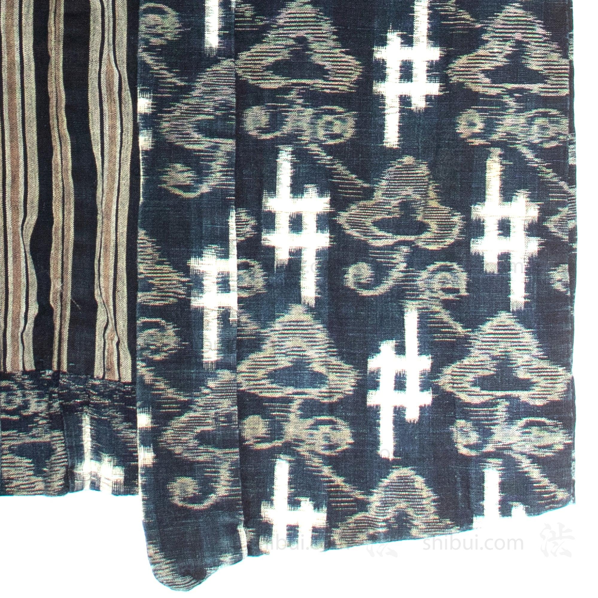 Womans's Kasuri Kimono | Hand-Sewn Indigo Ikat