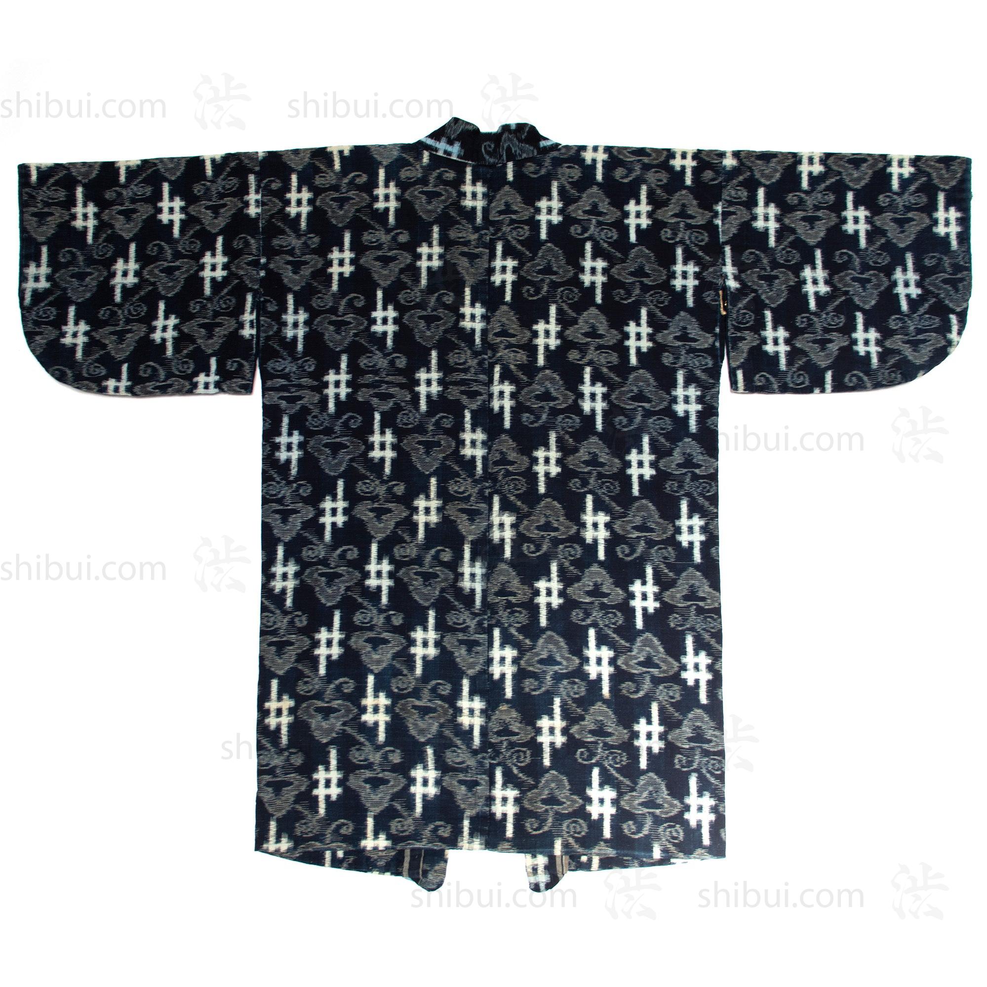 Womans's Kasuri Kimono | Hand-Sewn Indigo Ikat