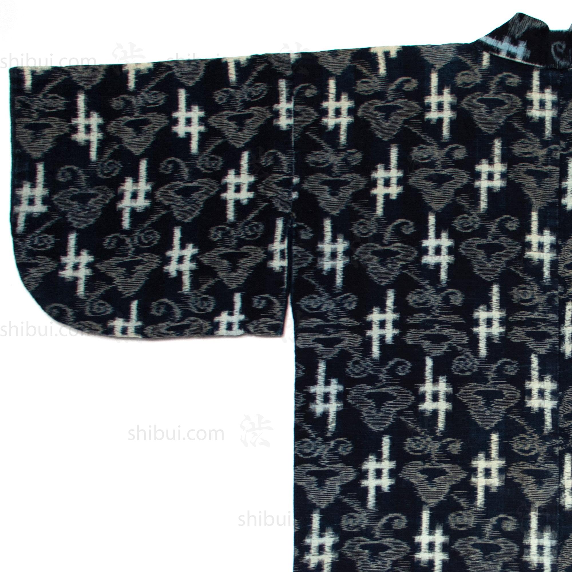 Womans's Kasuri Kimono | Hand-Sewn Indigo Ikat