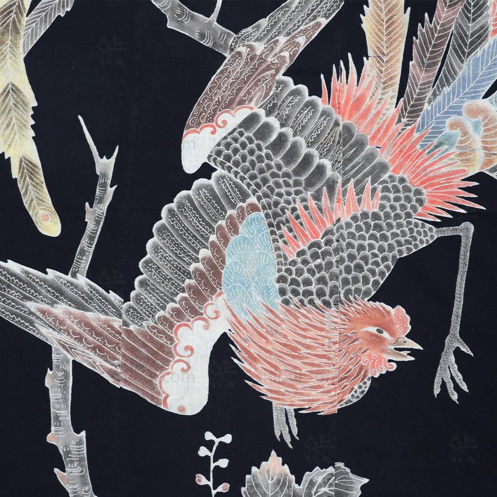 Indigo Tsutsugaki Phoenix Futon ji