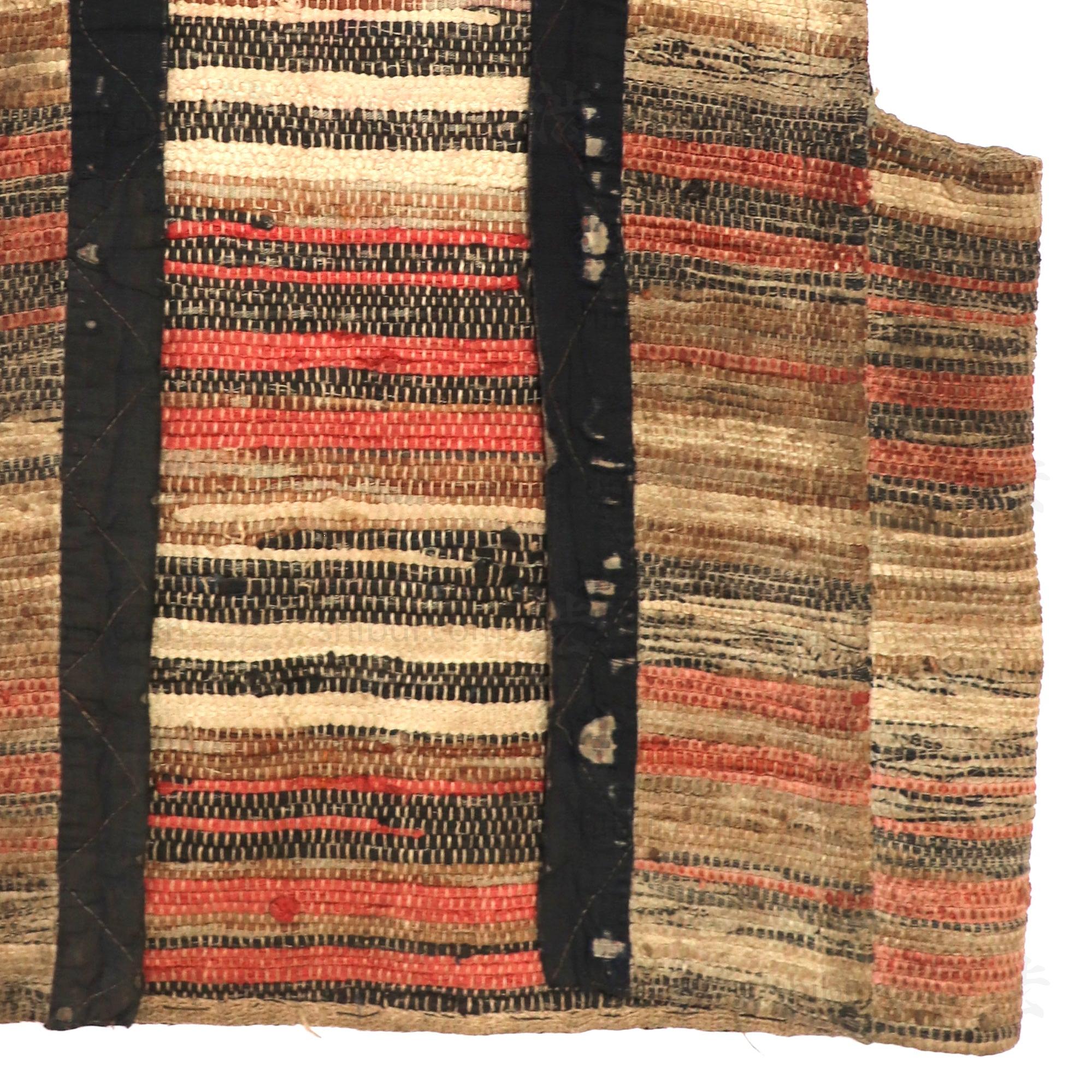 Sakiori Farmer's Vest | Japanese Folk Textile Upcycling