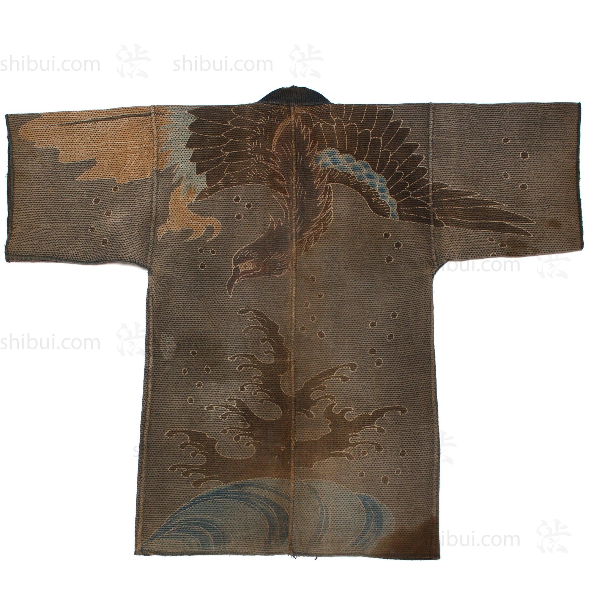 Eagle Tsutsugaki Hanten Antique Fireman's Coat