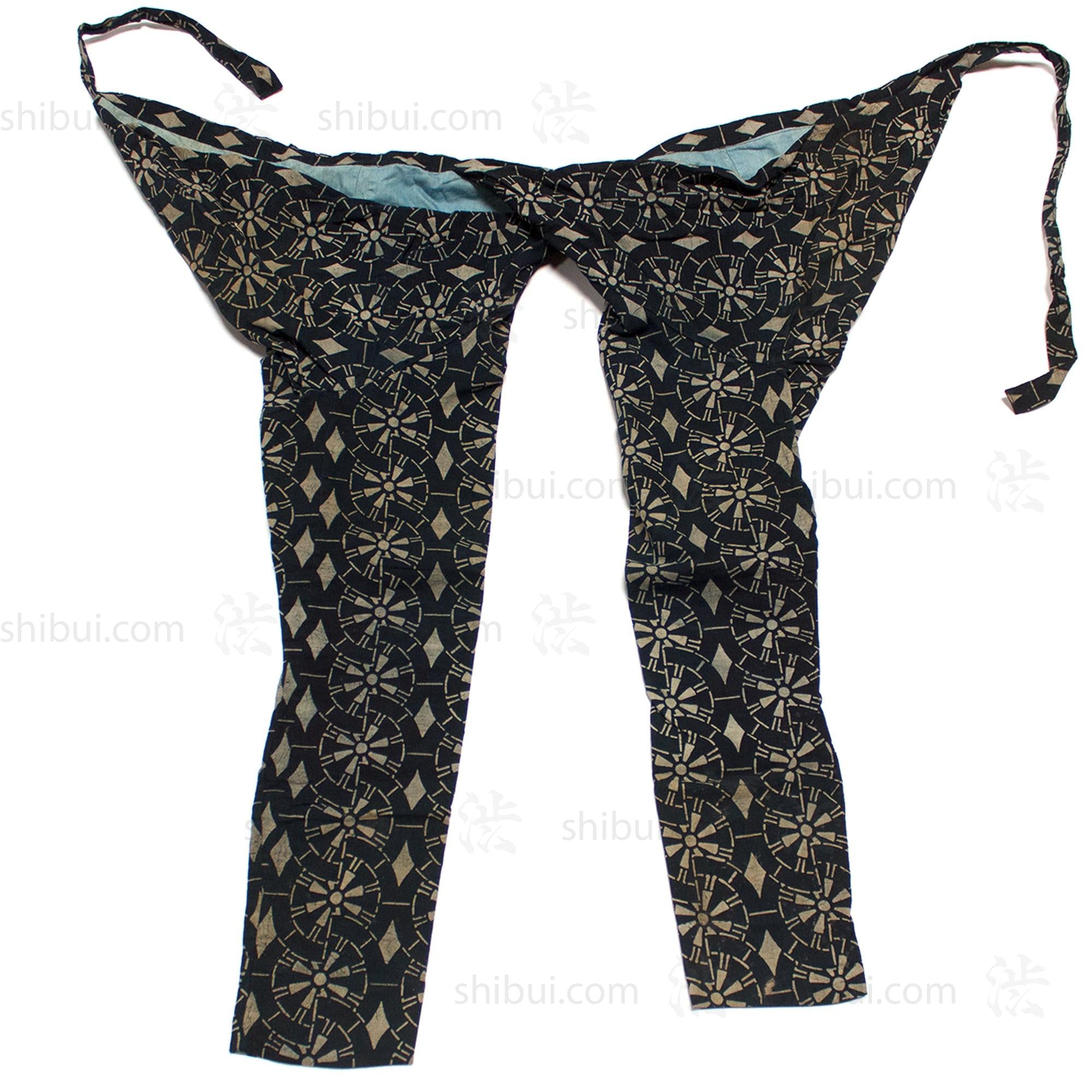 Katazome Fireman's Matahiki Pants Cotton Meiji era
