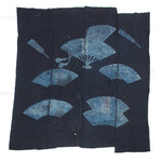 Indigo Tsutsugaki Futonji With Fan Motif