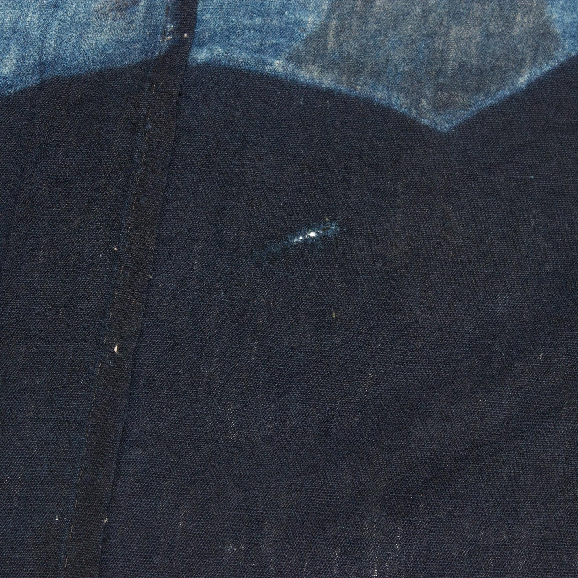 Indigo Tsutsugaki Futonji With Fan Motif