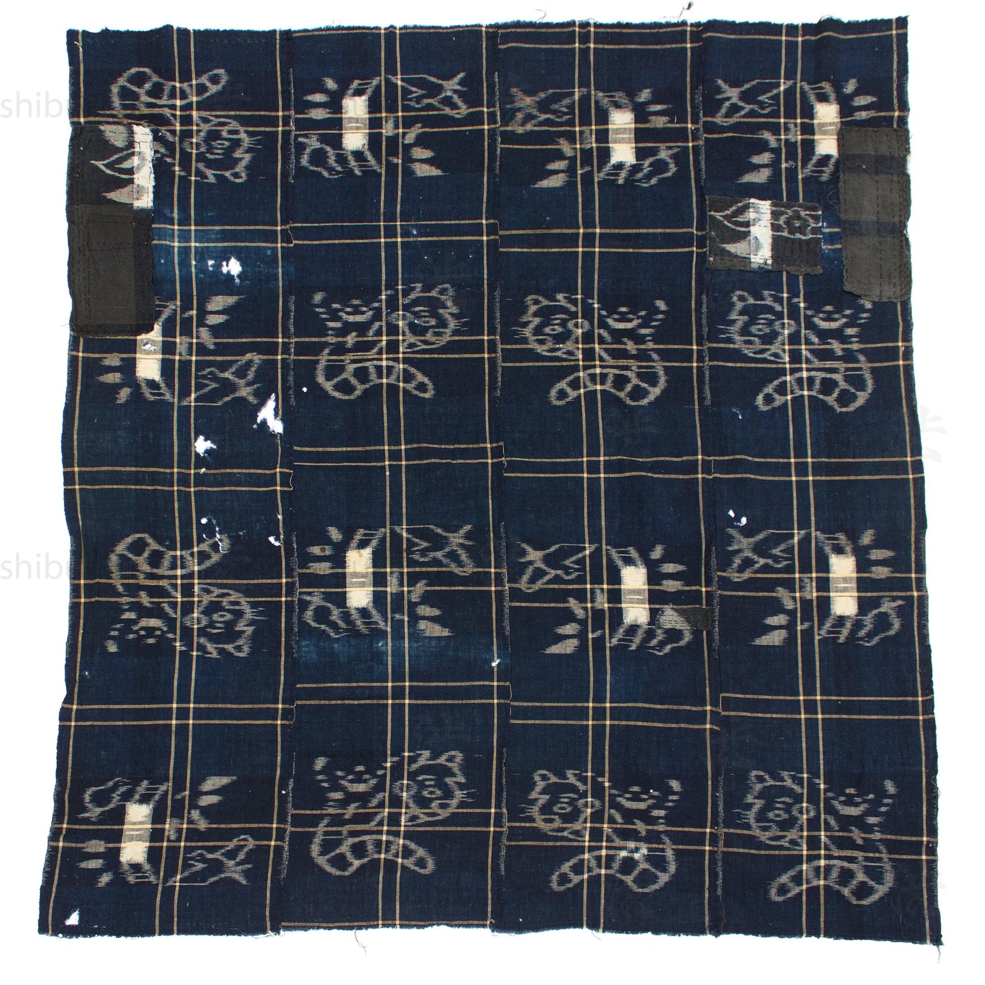 Indigo E-Gasuri Futonji with Tigers