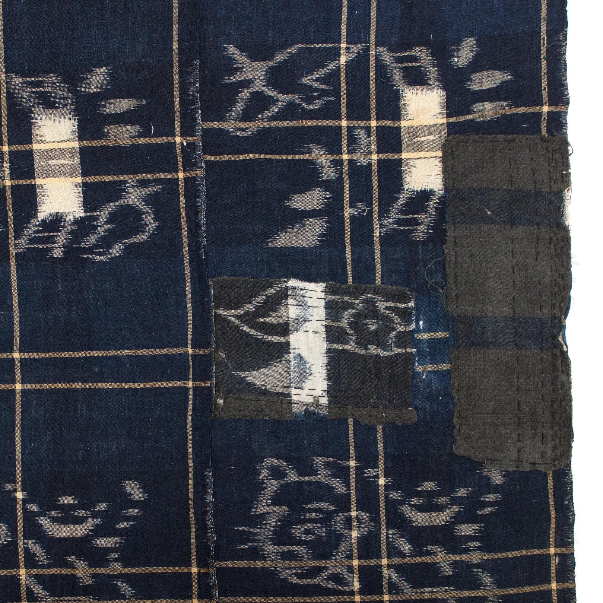 Indigo E-Gasuri Futonji with Tigers