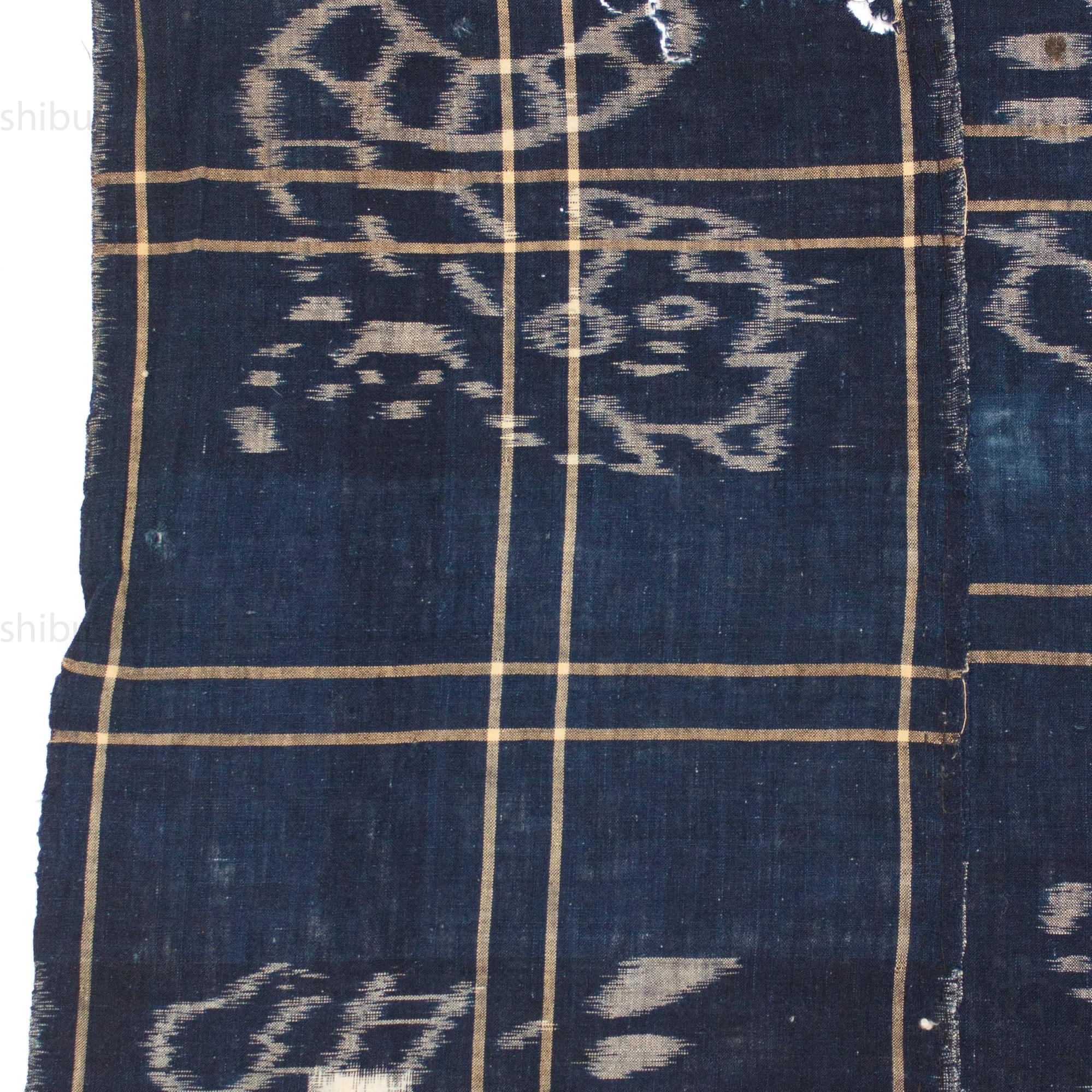 Indigo E-Gasuri Futonji with Tigers