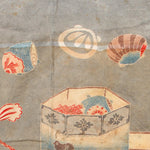 Japanese Kai-Awase Indigo Tsutsugaki Furoshiki