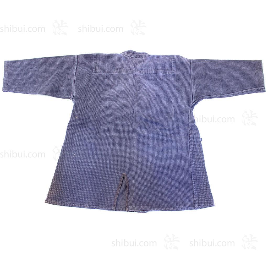 Indigo Dyed Kendo Jacket with Sashiko-Style Stitching