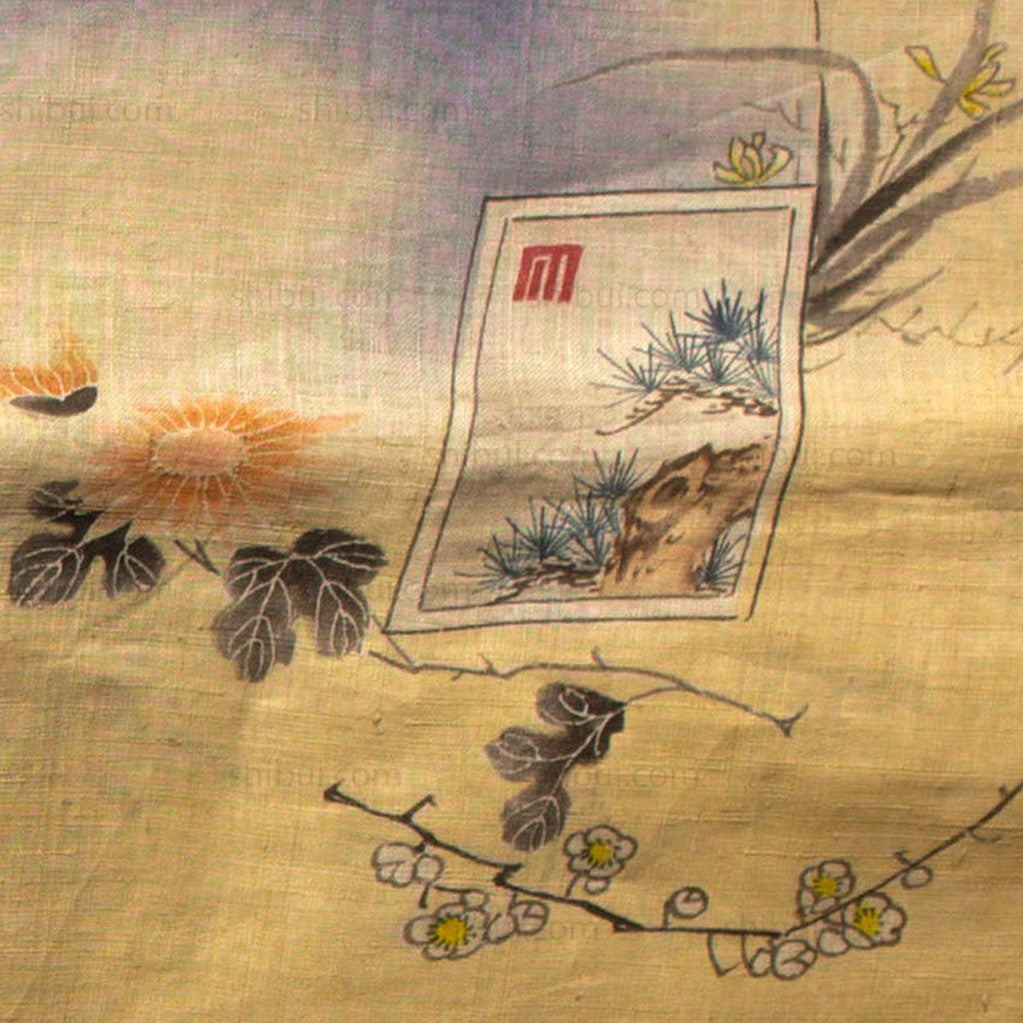 Meiji Era Girl's Formal Linen Summer Kimono