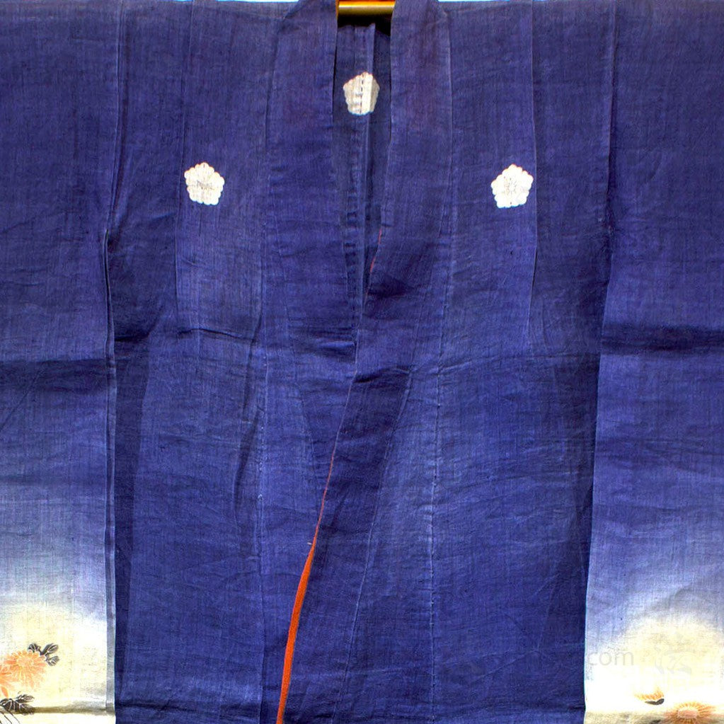 Meiji Era Girl's Formal Linen Summer Kimono