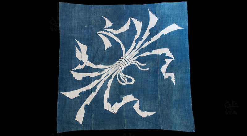 Tsutsugaki Furoshiki with Noshi Pattern
