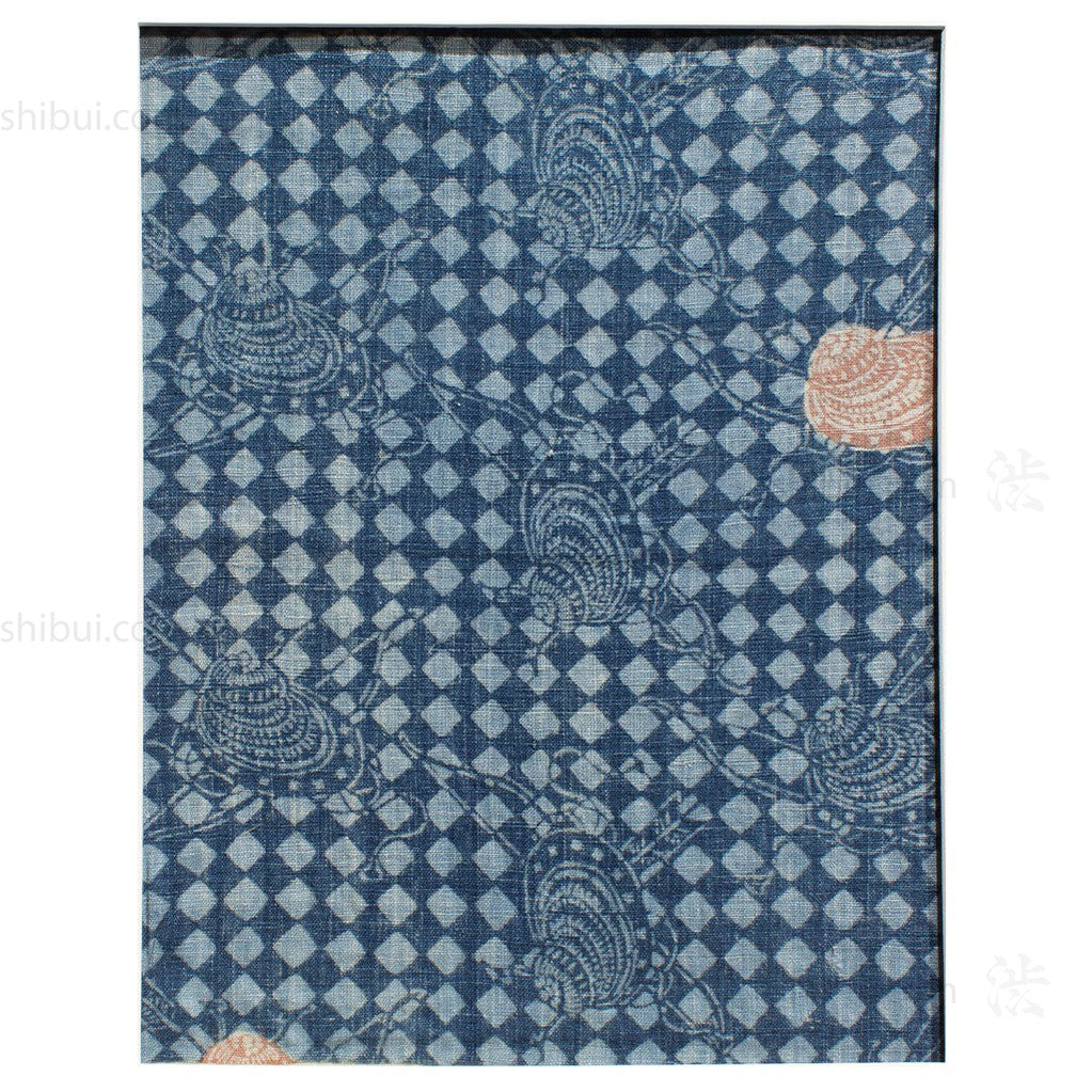 Katazome Fragment Kabuto Motif