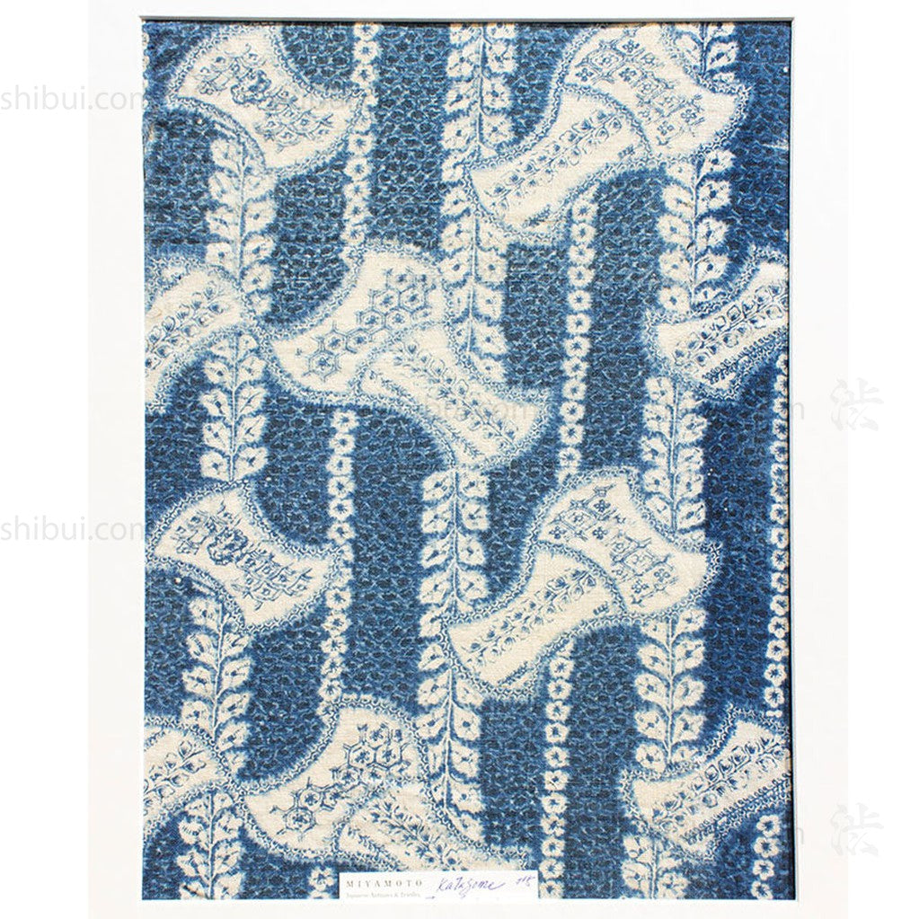 Katazome Fragment with Wisteria Motif