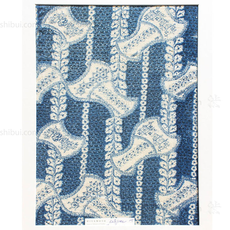 Katazome Fragment with Wisteria Motif