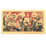Triptych of Fireman from a Kabuki Play