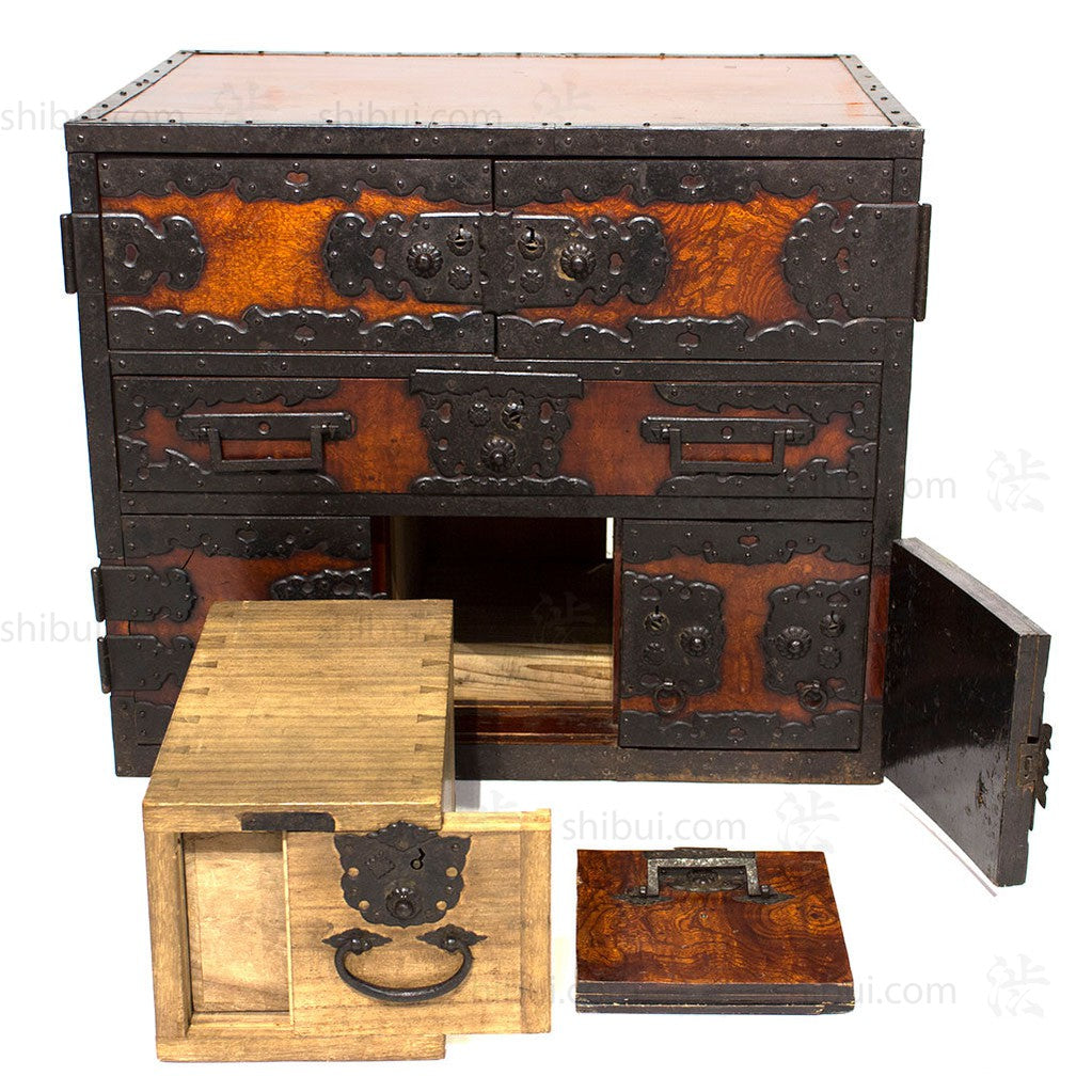 Japanese Antique Furniture Sea Chest from Sado Island