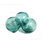 Set of 25 Japanese Antique Glass Floats | Hand Blown Glass | 4" Diameter | Blue and Green Tones