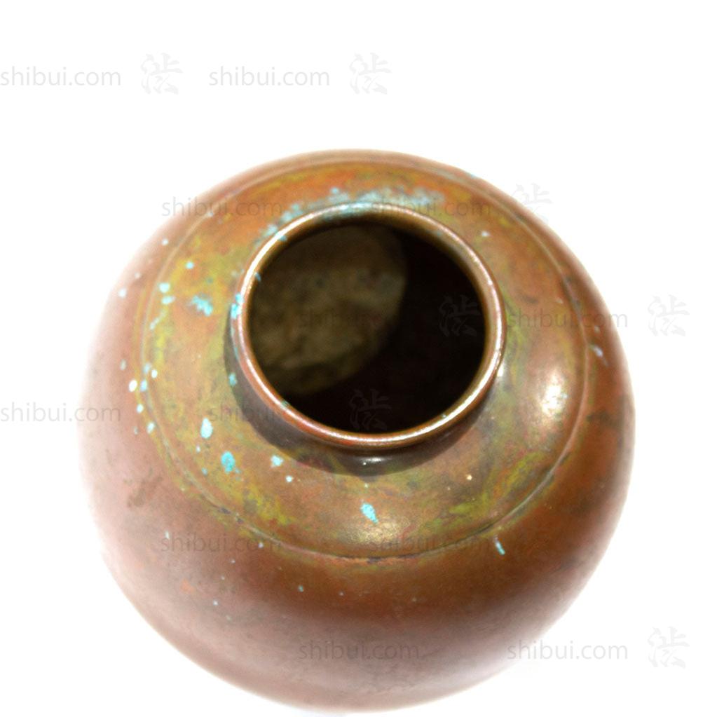 Japanese Antique Bronze Vase Blue Patina