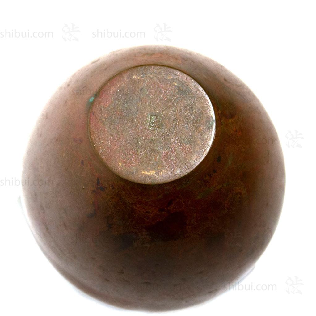 Japanese Antique Bronze Vase Blue Patina