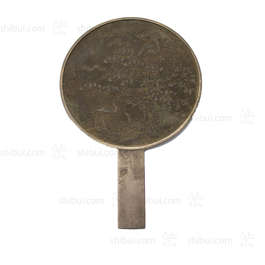 Japanese Antique Bronze Hand Mirror