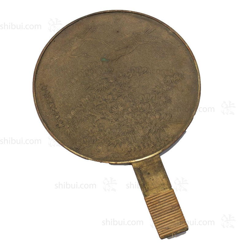 Japanese Antique Bronze Hand Mirror