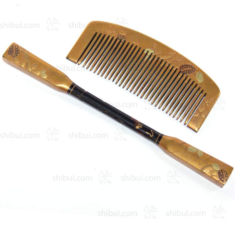 Antique Japanese Kushi and Kogai Comb Set