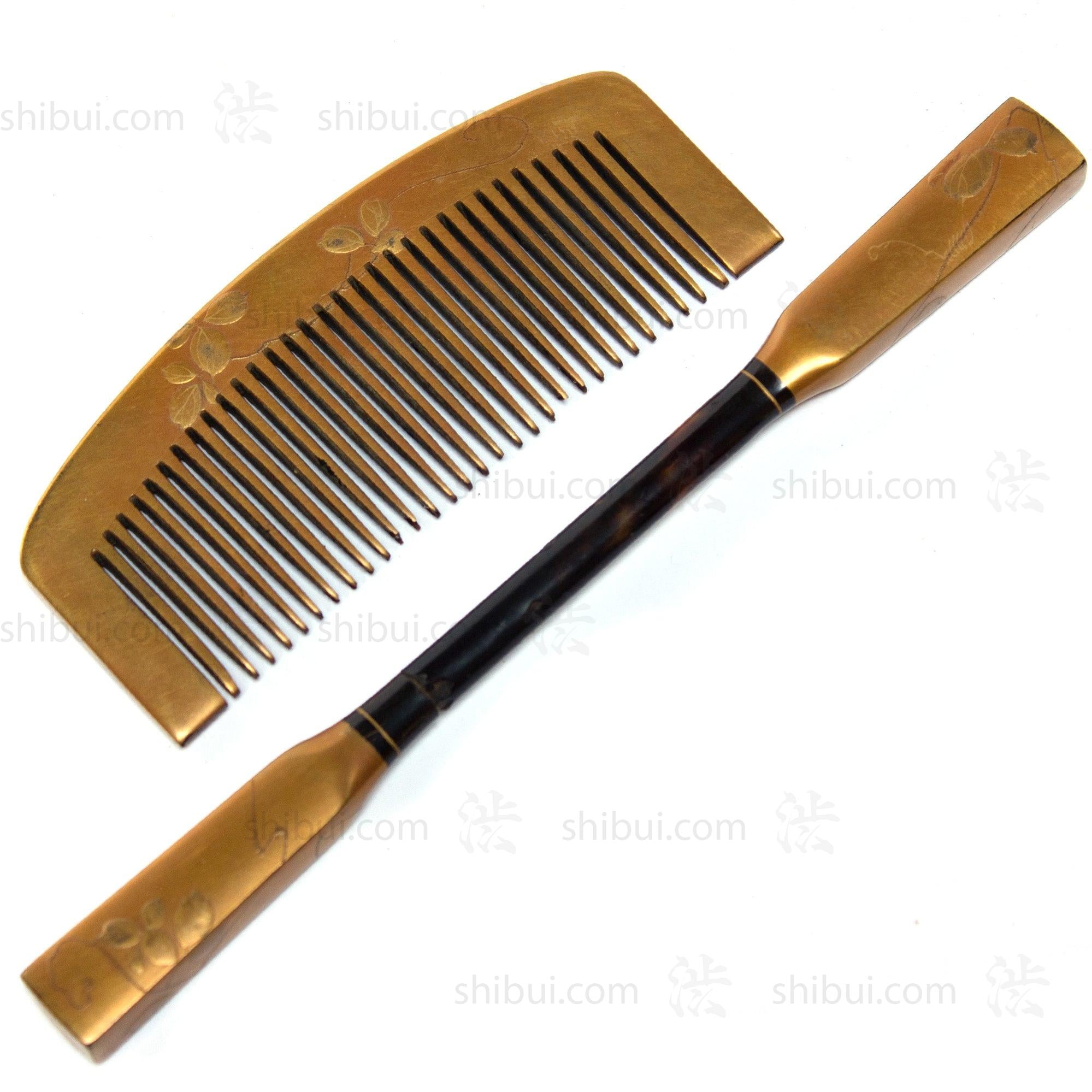 Antique Japanese Kushi and Kogai Comb Set