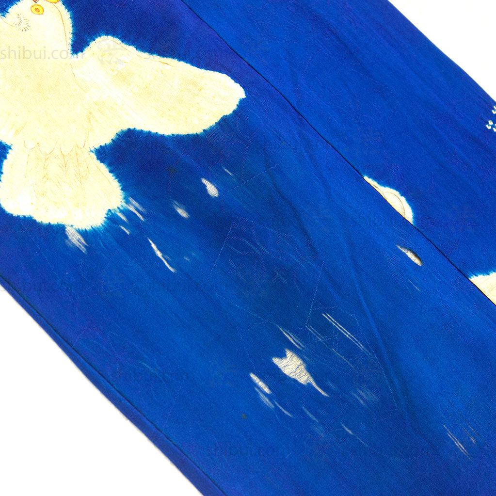 19th Century Hand Sewn Kimono with Pigeons