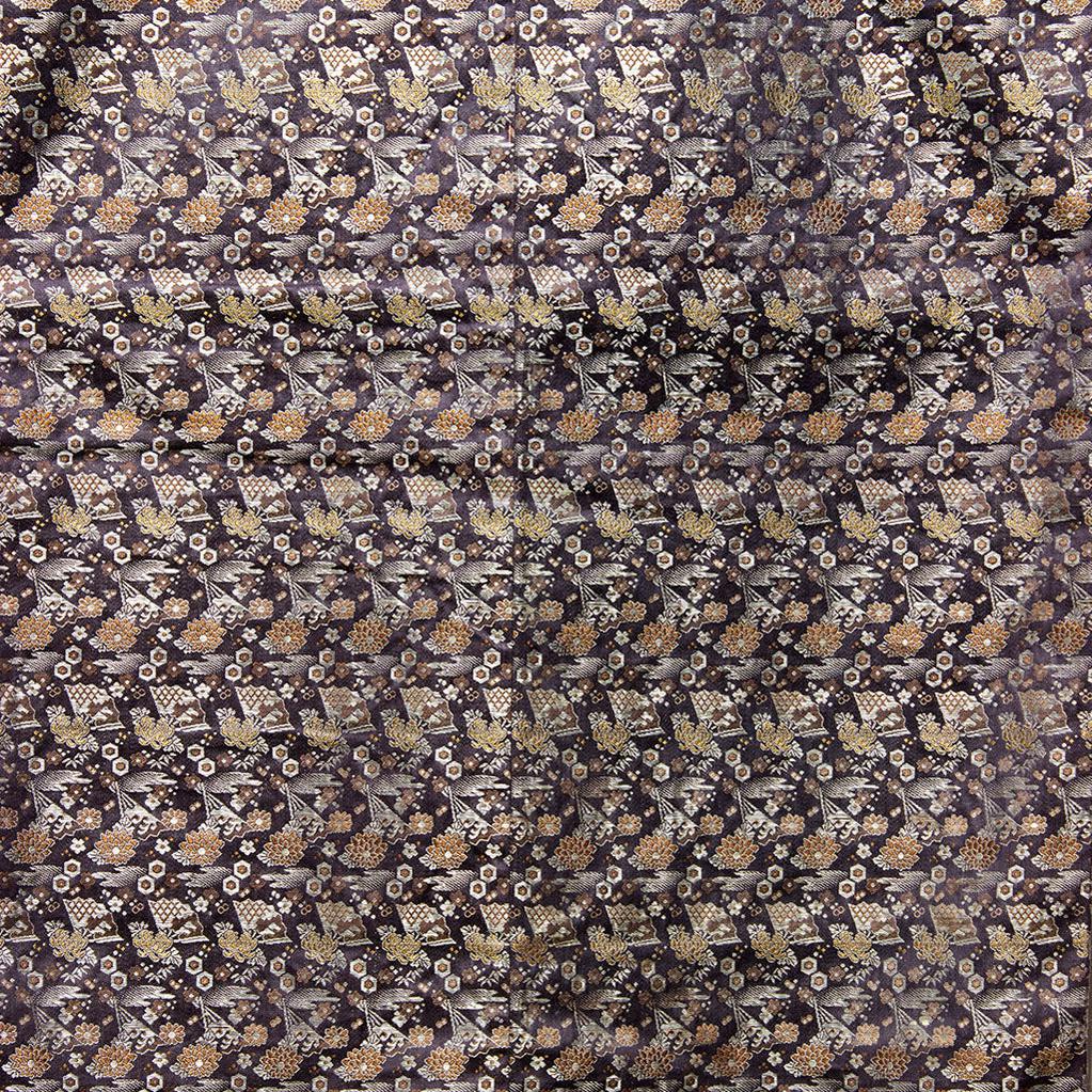 Brocade Uchikake black/gold w/red lining