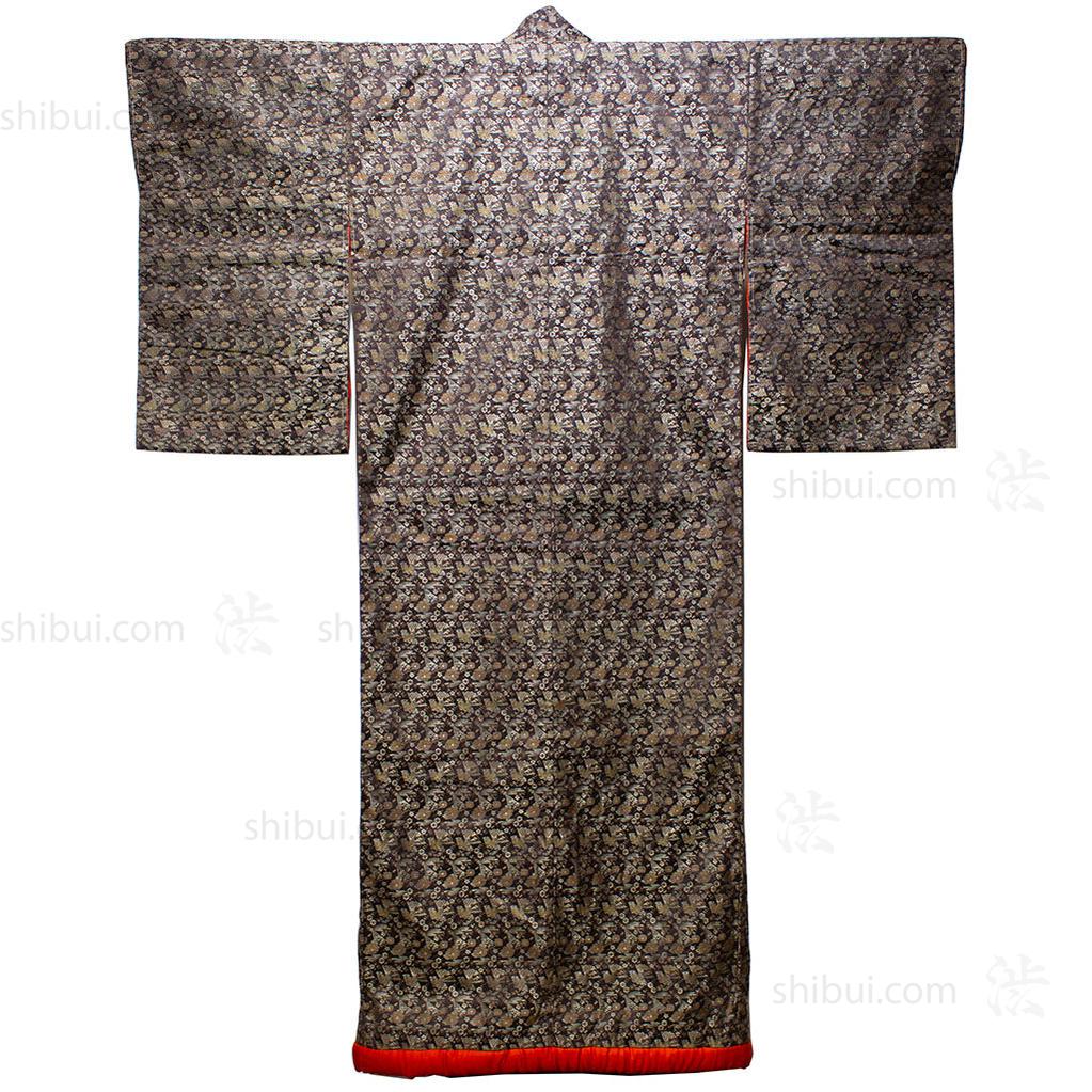Brocade Uchikake black/gold w/red lining