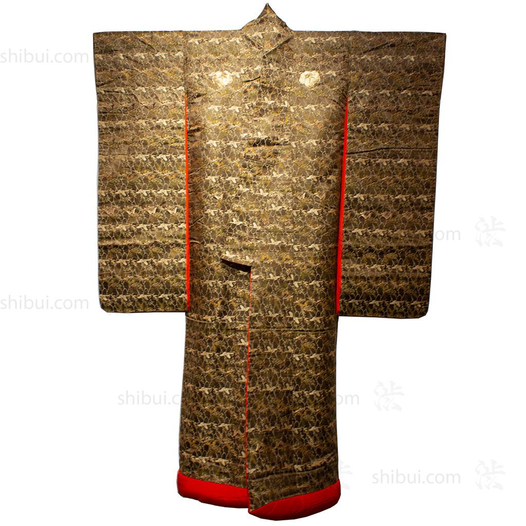 Meiji Era Brocade Uchikake Japanese Antique Kimono
