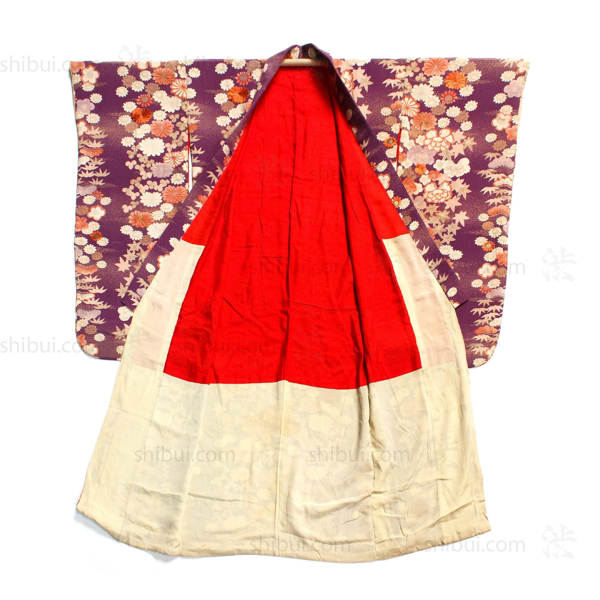 Beautifully Hand Embroidered Furisode Kimono