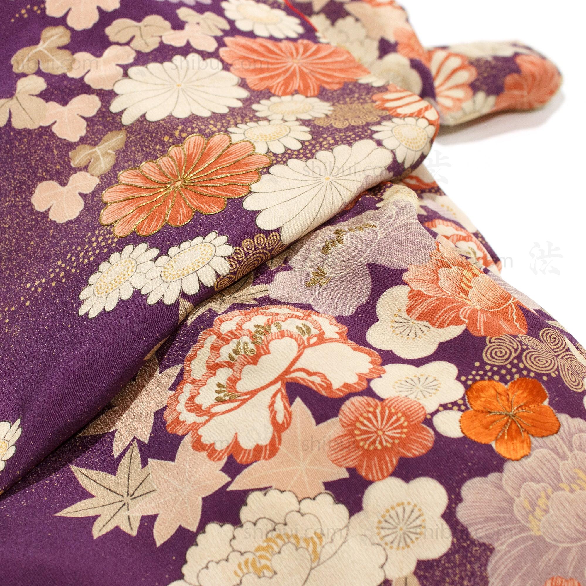 Beautifully Hand Embroidered Furisode Kimono
