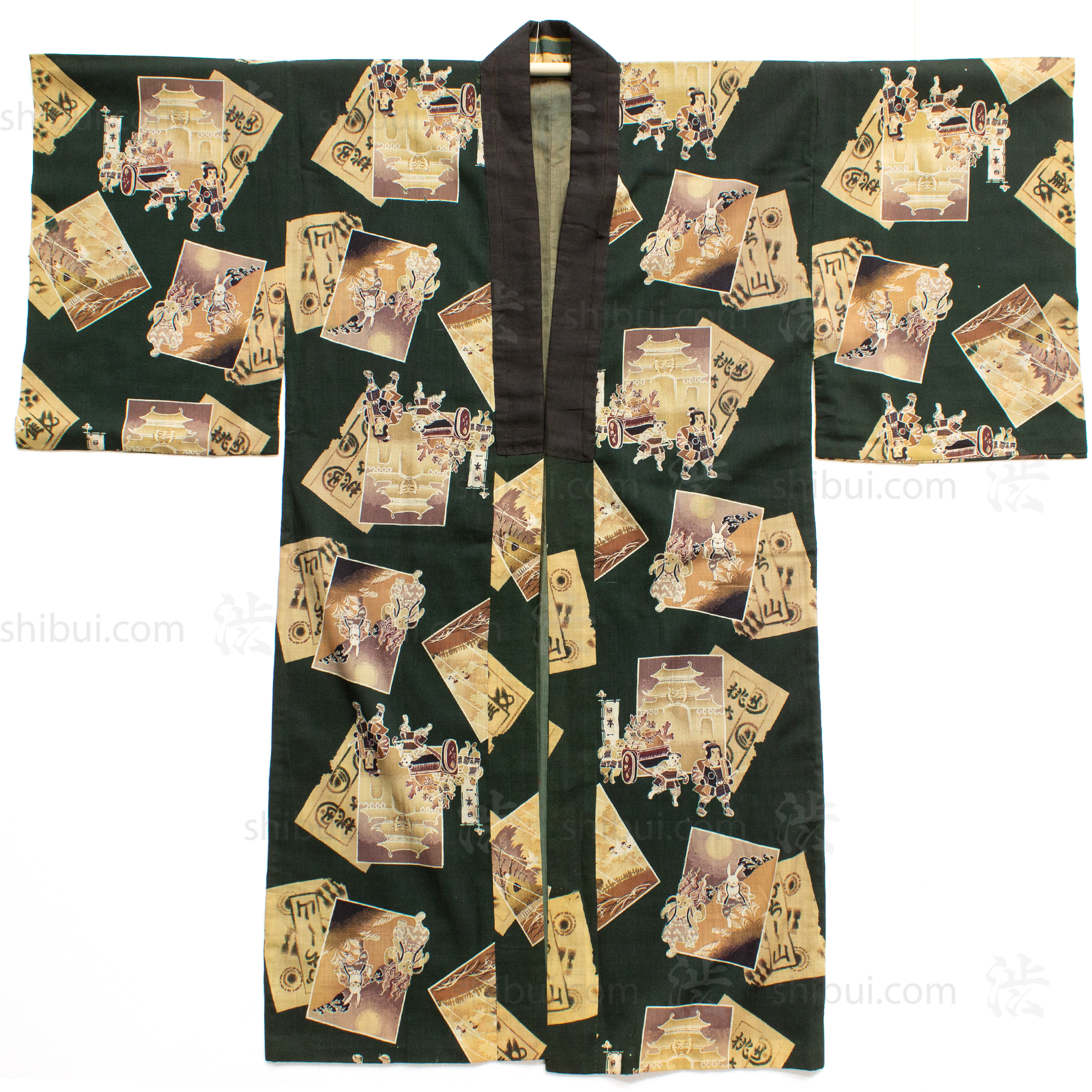 1930's Mens Vintage Juban with Fairy Tale Motif