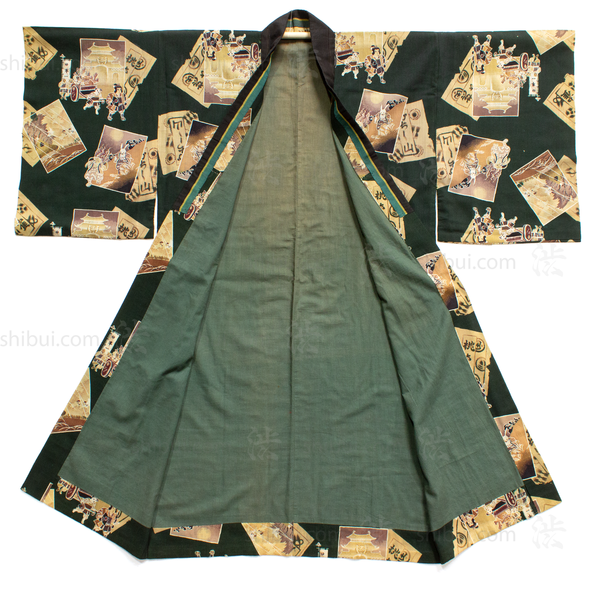 1930's Mens Vintage Juban with Fairy Tale Motif